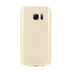 Galaxy S7 Edge Shiny Armor Hybrid Case (Champagne Gold)